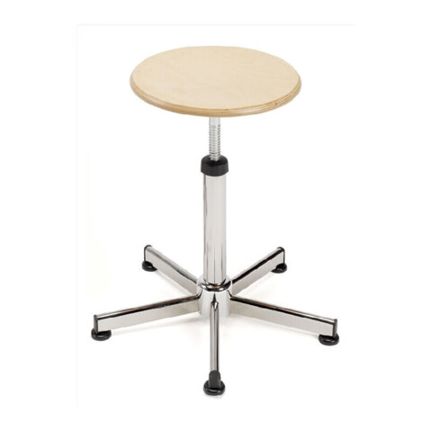 Sgabello Seduta Tonda Multistrato D.35cm Regolazione a Vite