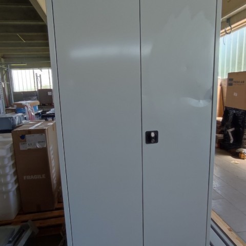 Armadio di Servizio cm100x040x200H 2 Porte Battenti Grigio 4 Ripiani II SCELTA